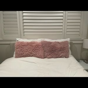 Shaggy Pink Pillows